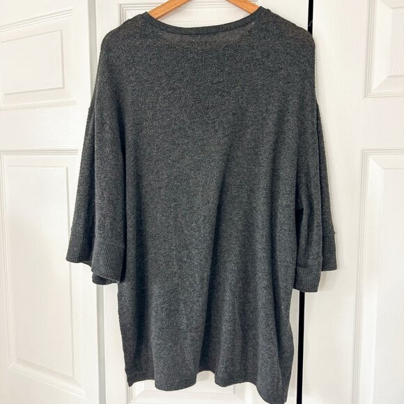Zara Collection Oversized Charcoal Gray Knit Sweater Tunic Women’s Size Small - Picture 4 of 5